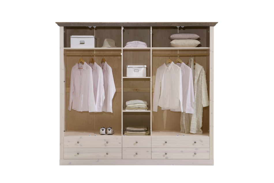 MONACO Szafa ubraniowa biały/wenge - zdjęcie 2