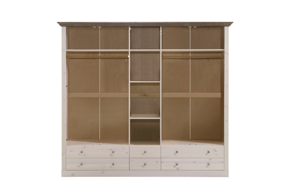 MONACO Szafa ubraniowa biały/wenge - zdjęcie 3