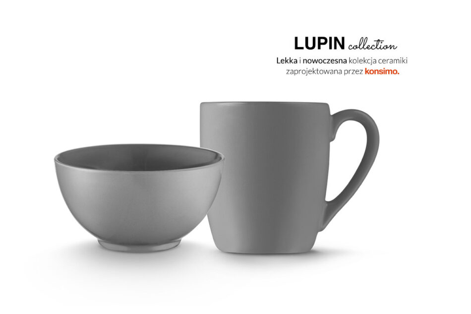 LUPIN Zestaw śniadaniowy, 4 os. (8 el.) szary - zdjęcie 1