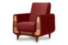 GUSTAVO Czerwony fotel do salonu welur bordowy - zdjęcie 2