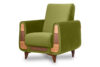GUSTAVO Oliwkowy fotel do salonu welur oliwkowy - zdjęcie 2