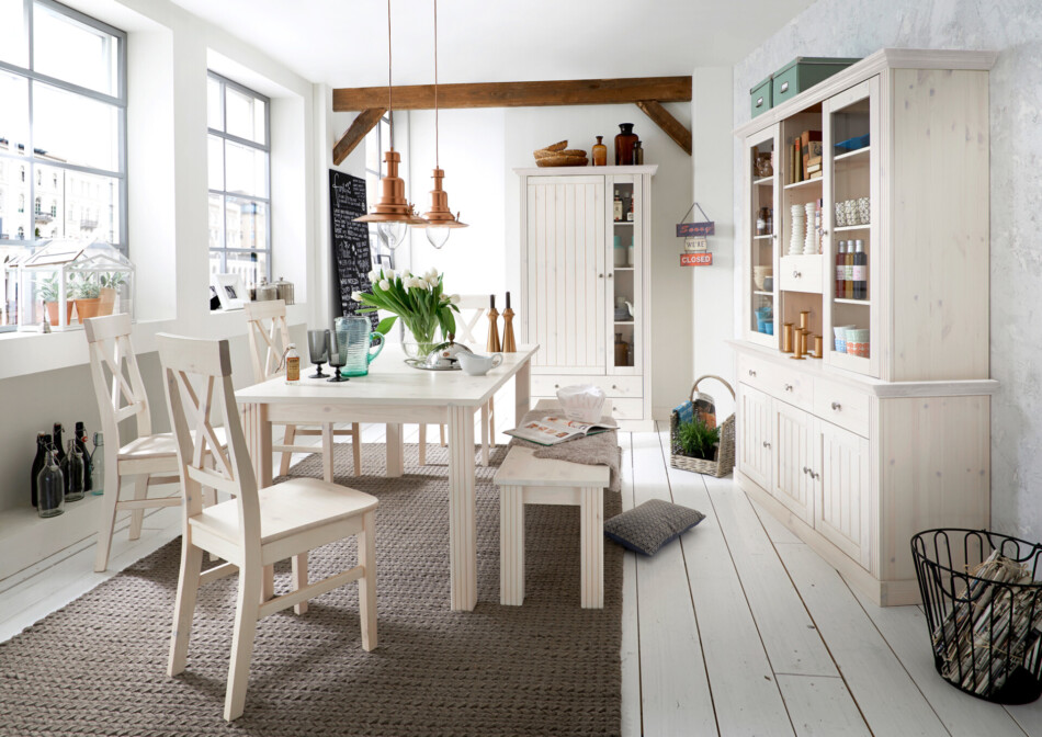 MONACO Nadstawka do komody biały/sosna - zdjęcie 2