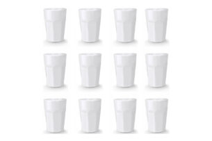 CAMPI, https://dev1-mda.konsimo.pl/kolekcja/campi/ Zestaw kubków, 4os. (12 el.) biały - zdjęcie