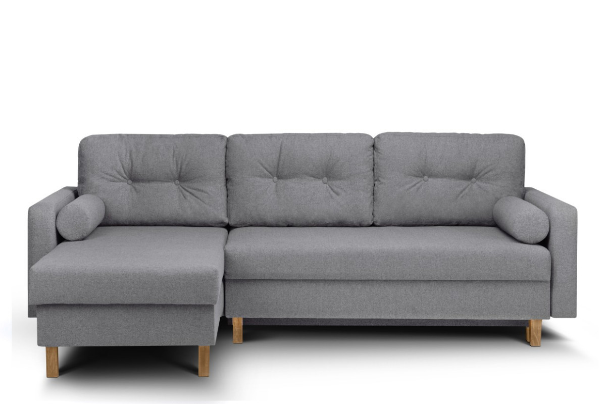 Ciemnoszary narożnik do salonu