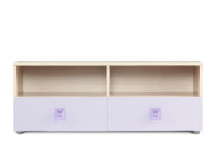 JOY, https://dev1-mda.konsimo.pl/kolekcja/joy/ Szafka RTV jesion/fioletowy - zdjęcie