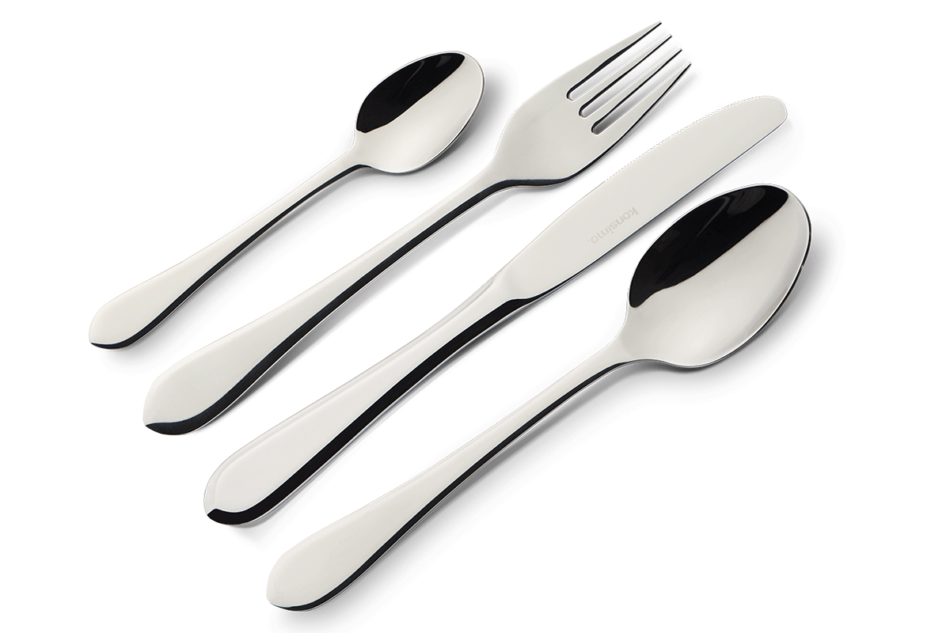 CERAS Komplet sztućców, 4 os. (16 el.) srebrny - zdjęcie 0