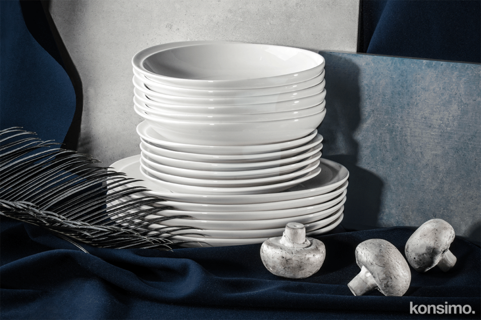 RESEDA Zestaw obiadowy, 6 os. (18el) biały - zdjęcie 10