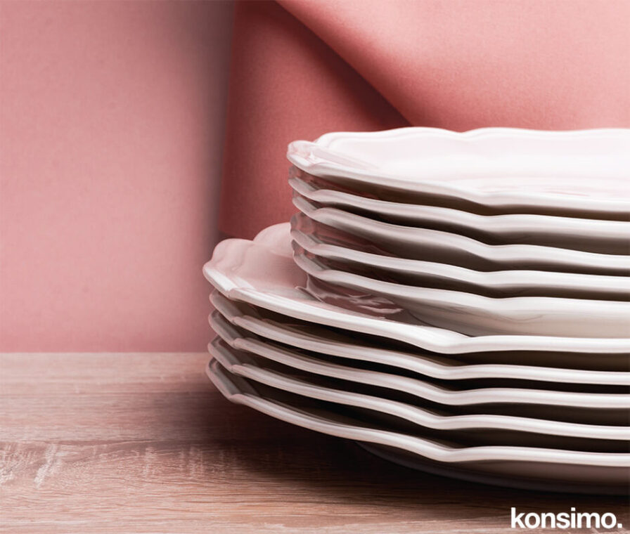 AVENA Zestaw obiadowy, 6 os. (18el) kremowy - zdjęcie 9