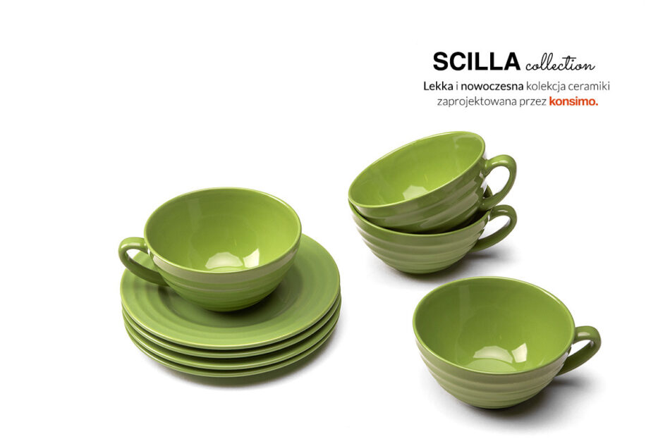 SCILLA Zestaw herbaciany, 4 os. (8 el) zielony - zdjęcie 1