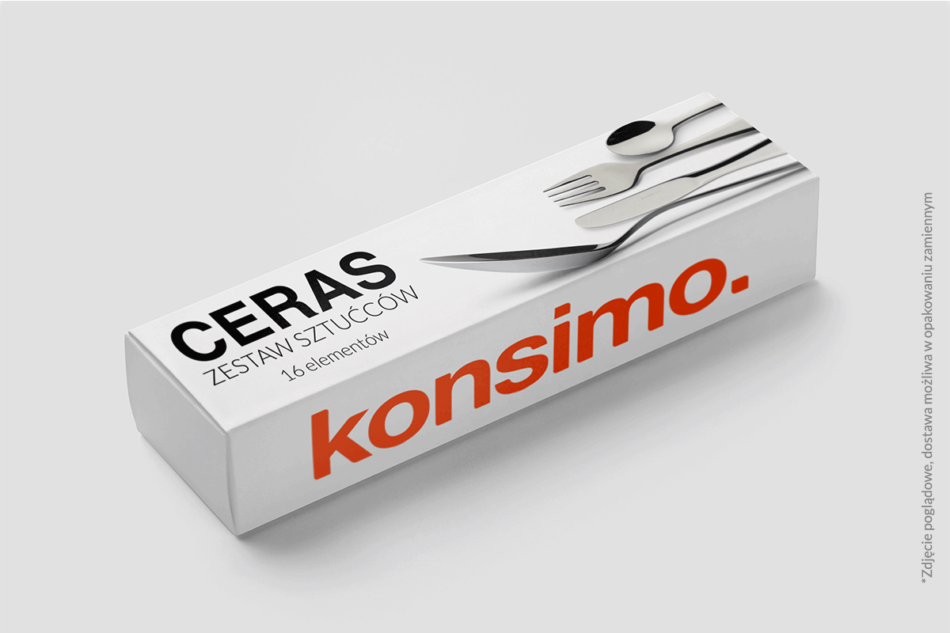 CERAS Komplet sztućców, 4 os. (16 el.) srebrny - zdjęcie 6