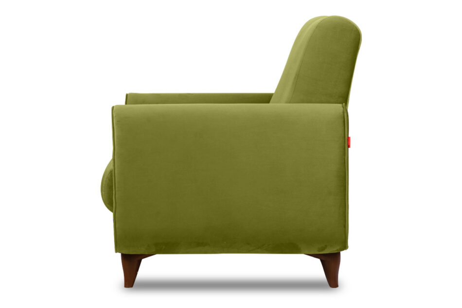 GUSTAVO Oliwkowy fotel do salonu welur oliwkowy - zdjęcie 2