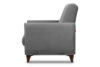 GUSTAVO Szary fotel do salonu welur antracytowy - zdjęcie 3