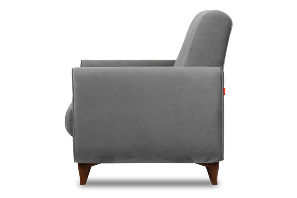 GUSTAVO Szary fotel do salonu welur antracytowy - zdjęcie 2