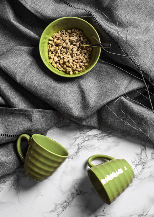 SCILLA Zestaw śniadaniowy, 4 os. (8 el) zielony - zdjęcie 8