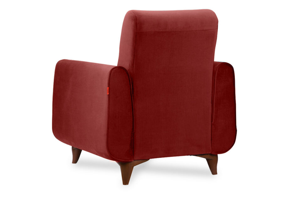 GUSTAVO Czerwony fotel do salonu welur bordowy - zdjęcie 3