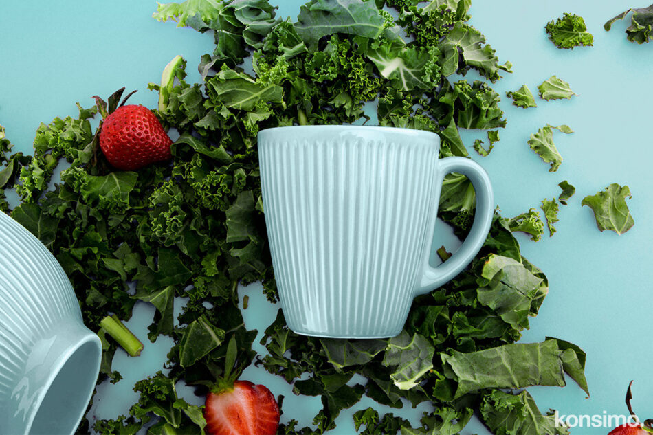 GODETI Zestaw śniadaniowy, 4 os. miętowy - zdjęcie 4