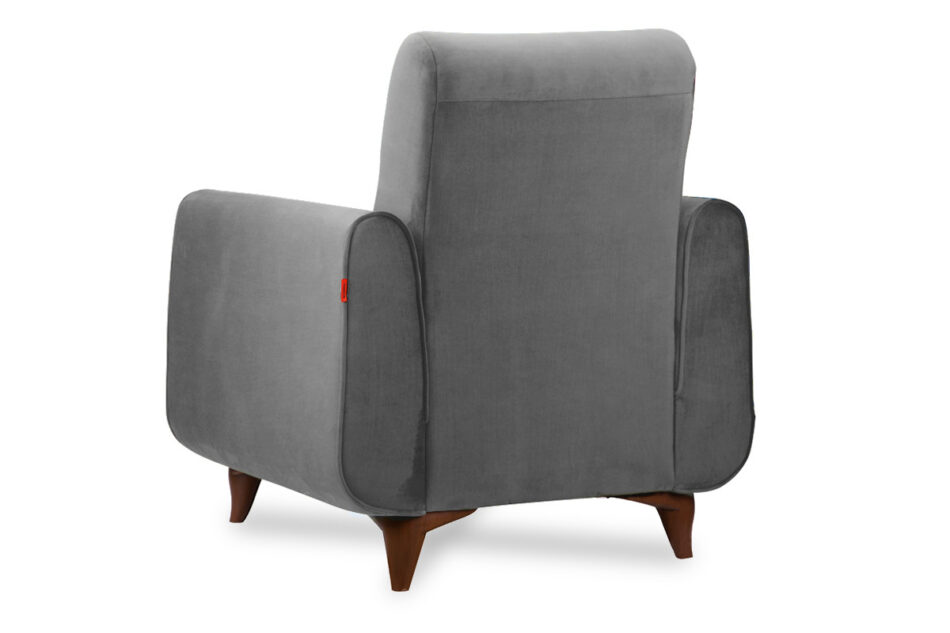 GUSTAVO Szary fotel do salonu welur antracytowy - zdjęcie 6