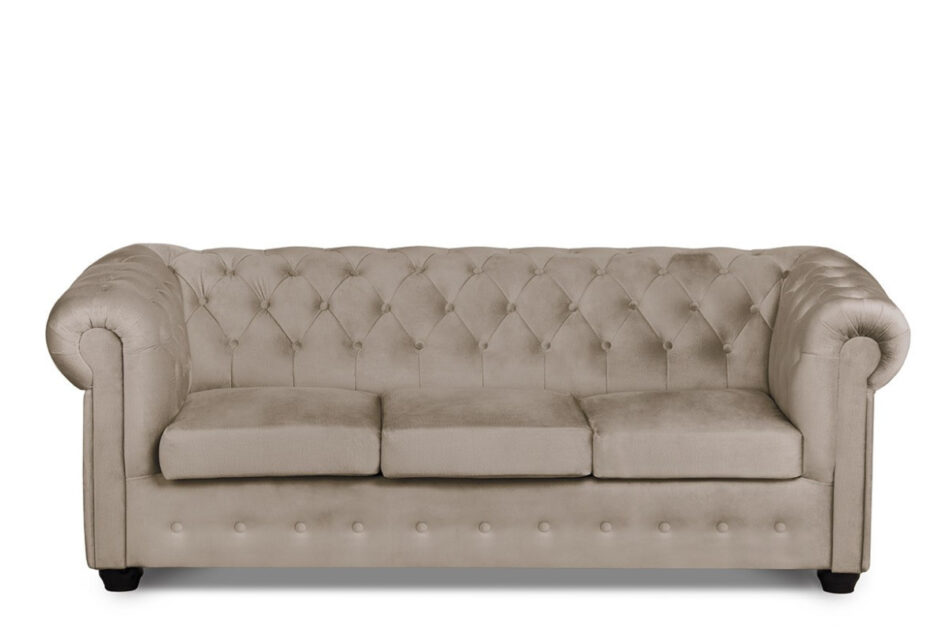 PARUS Sofa 3 chesterfield beżowy - zdjęcie 0