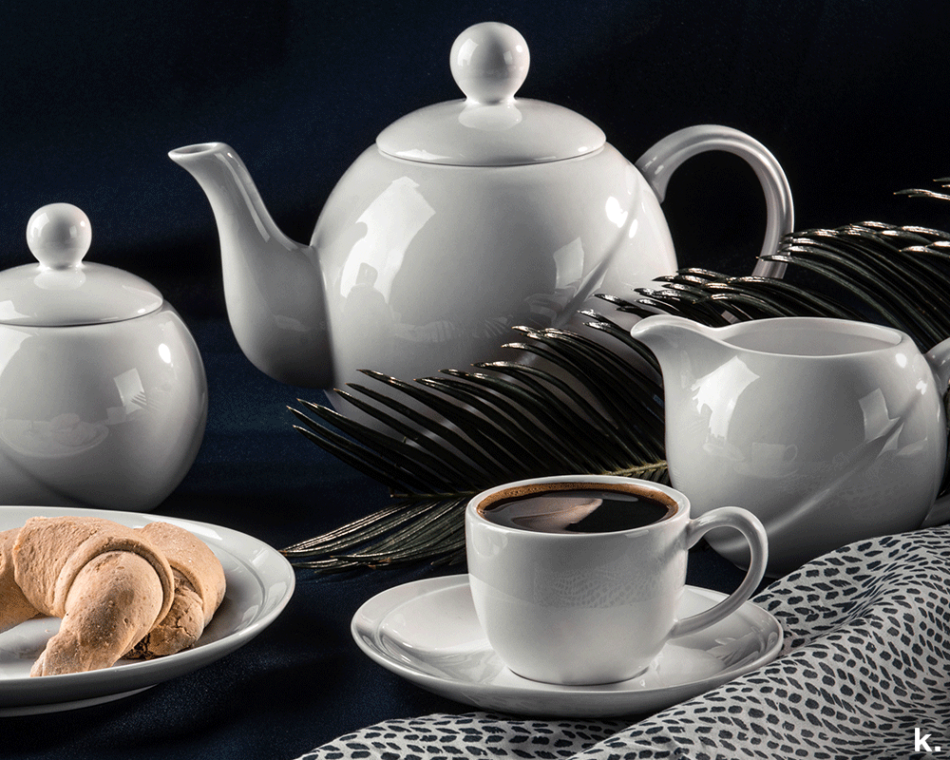 RESEDA Filiżanka do espresso ze spodkiem biały - zdjęcie 1