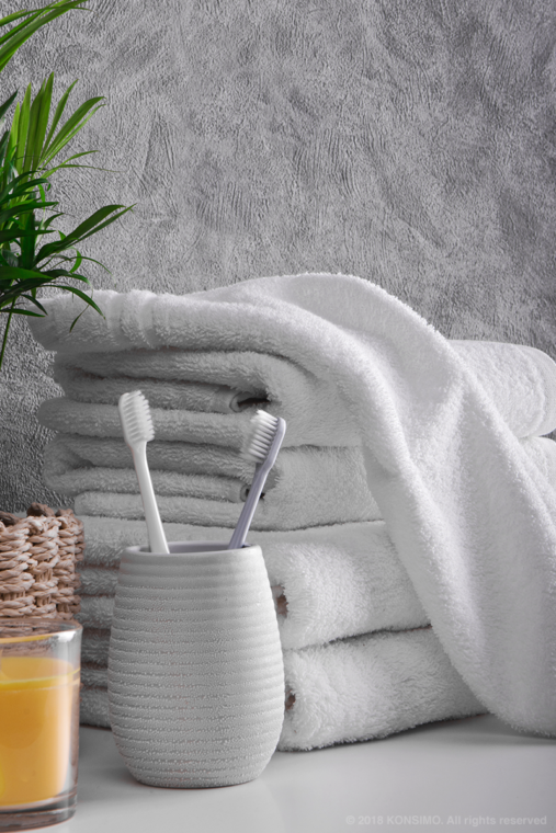 MANTEL Komplet ręczników średnich 4 szt. biały - zdjęcie 12