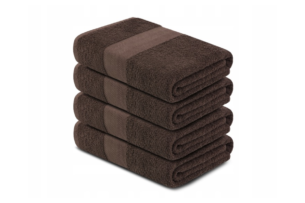 LENTE, https://dev1-mda.konsimo.pl/kolekcja/lente/ Komplet ręczników dużych 4 szt. brązowy - zdjęcie
