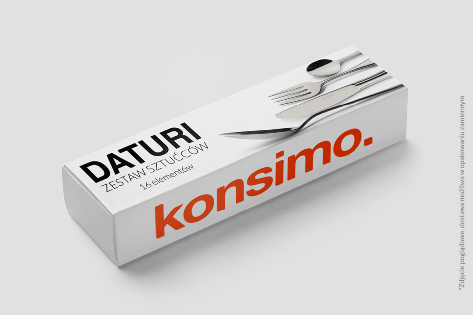 DATURI Komplet sztućców, 4 os. (16 el.) srebrny - zdjęcie 7