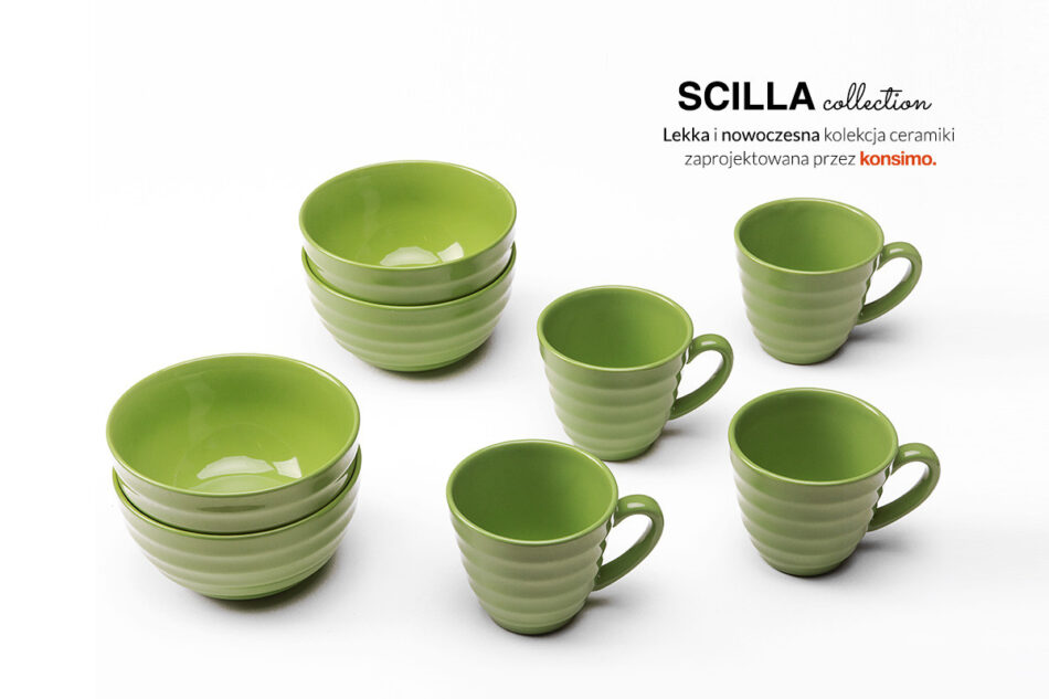 SCILLA Zestaw śniadaniowy, 4 os. (8 el) zielony - zdjęcie 1