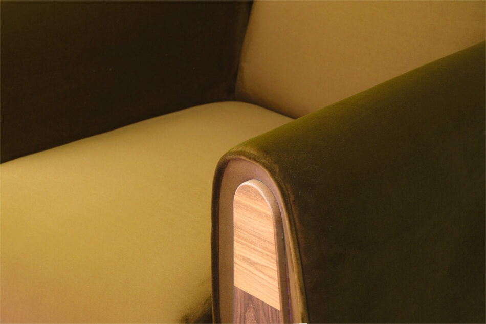 GUSTAVO Żółty fotel do salonu welur żółty - zdjęcie 5