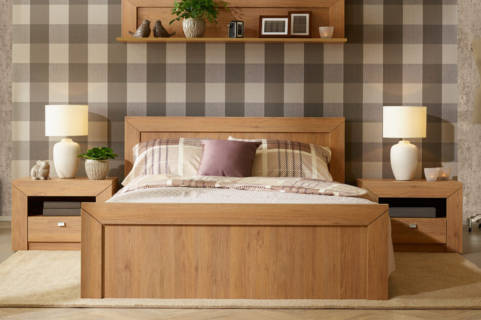 CALDO Łóżko rama dąb naturalny - zdjęcie 7