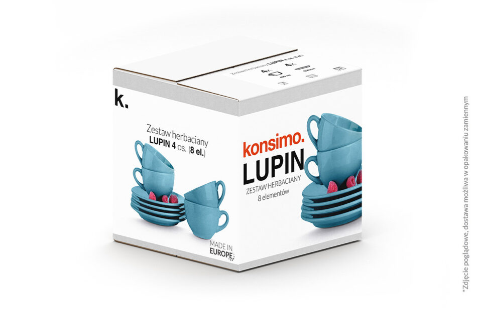 LUPIN Zestaw herbaciany, 4 os. (8 el) turkusowy - zdjęcie 6
