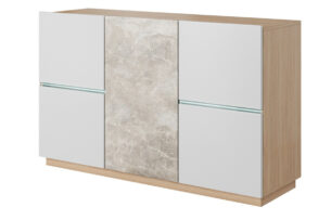 FRIGI, https://dev1-mda.konsimo.pl/kolekcja/frigi/ Komoda biały/dąb - zdjęcie