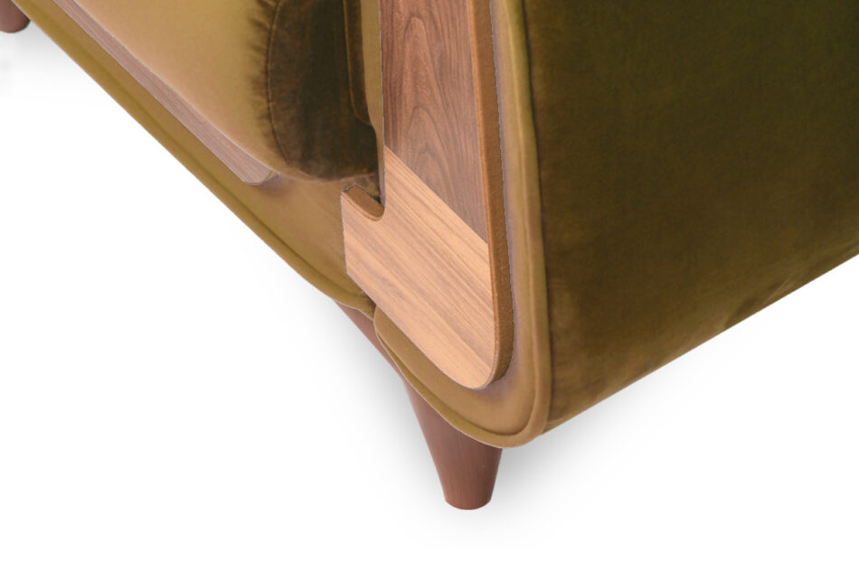 GUSTAVO Żółty fotel do salonu welur żółty - zdjęcie 4