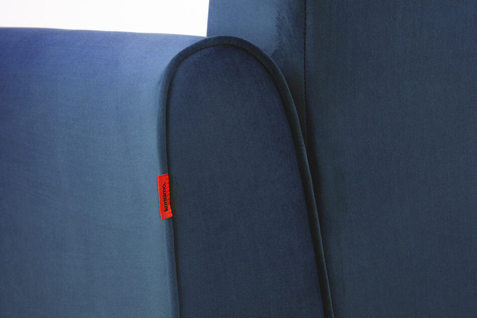 GUSTAVO Granatowy fotel do salonu welur granatowy - zdjęcie 6