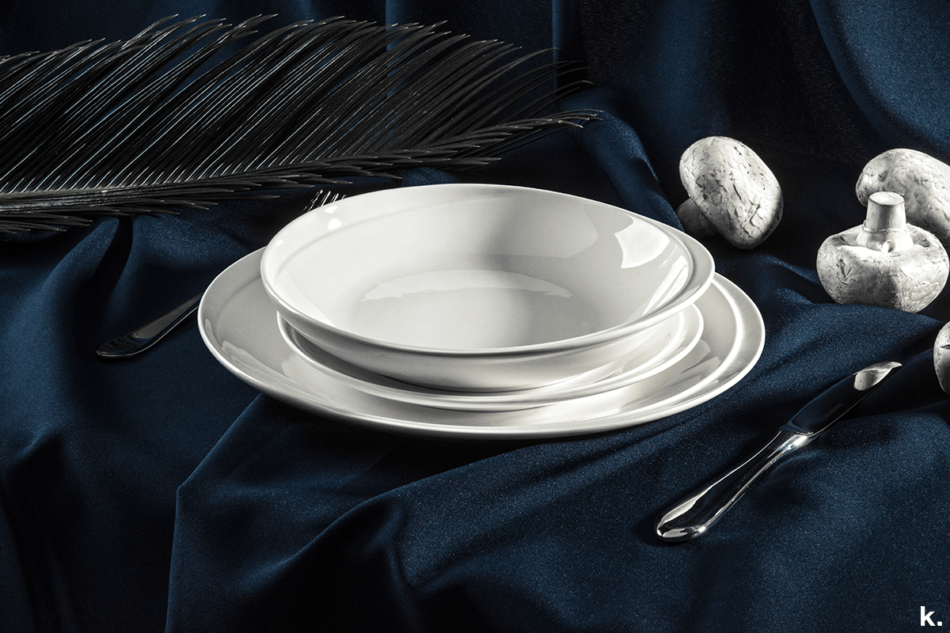 RESEDA Talerz  głęboki biały - zdjęcie 3