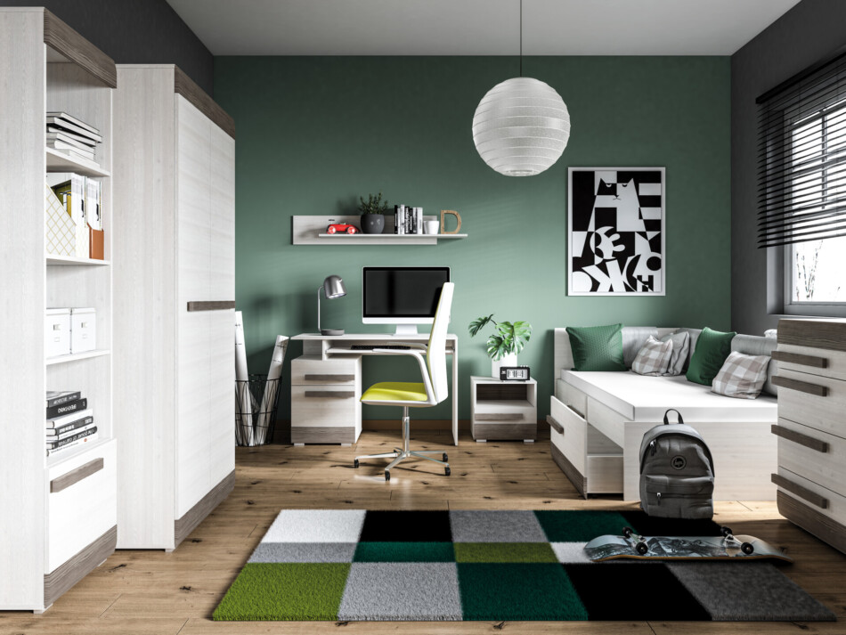 SARPA Biurko biały/brązowy - zdjęcie 1