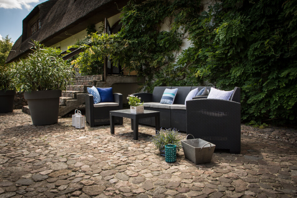 HORILES Zestaw mebli ogrodowych (2,1,1,st.) antracytowy - zdjęcie 15