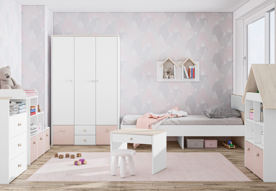 BUBO Komoda biały/drewno bukowe - zdjęcie 11