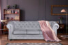 PARUS Sofa 3 chesterfield deluxe jasny szary - zdjęcie 8