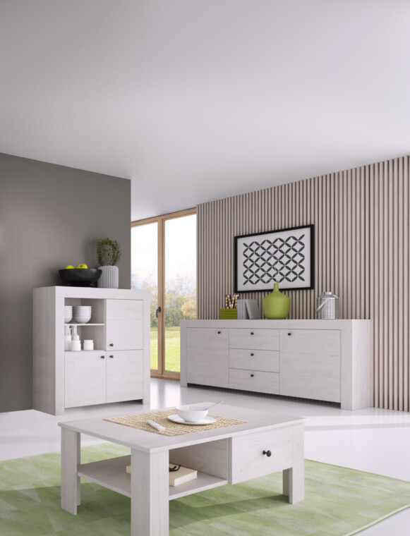 SAMBU Komoda biały - zdjęcie 1