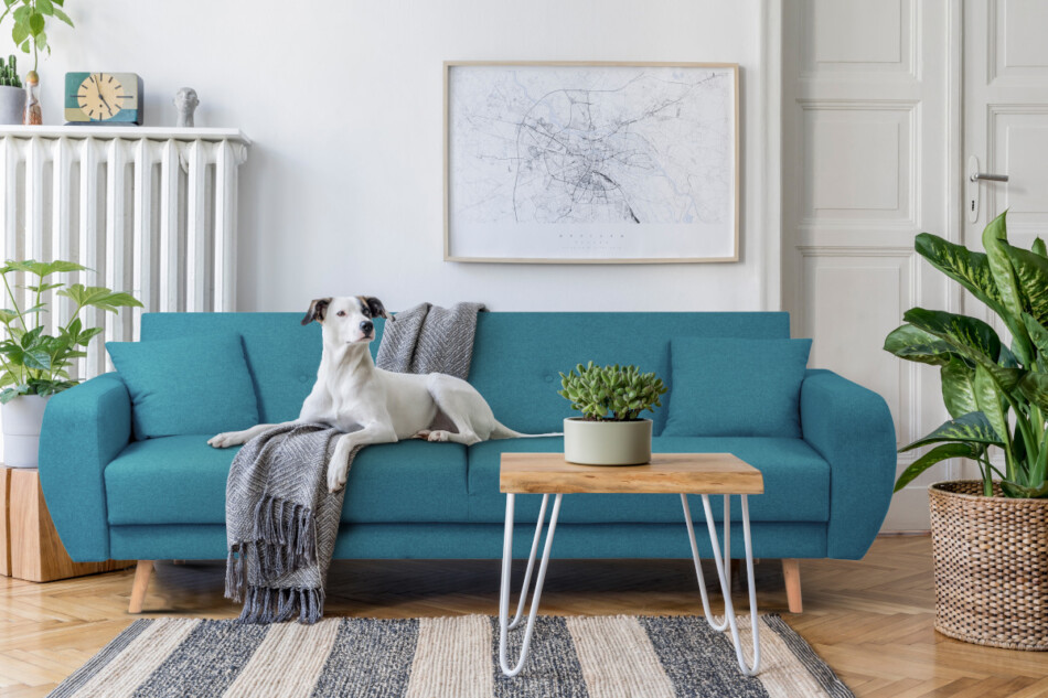 PIKTU Sofa 3 niebieski - zdjęcie 3