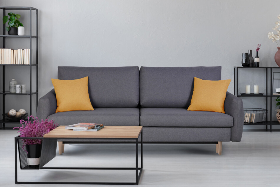 TUBI Sofa 3 szary/żółty - zdjęcie 4