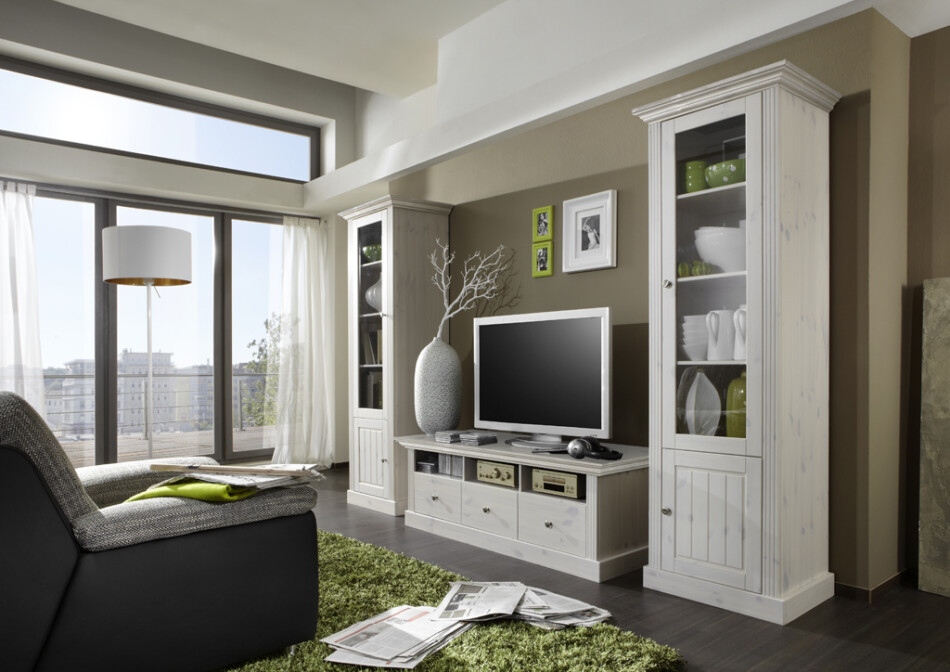 MONACO Szafka RTV biały/sosna - zdjęcie 2