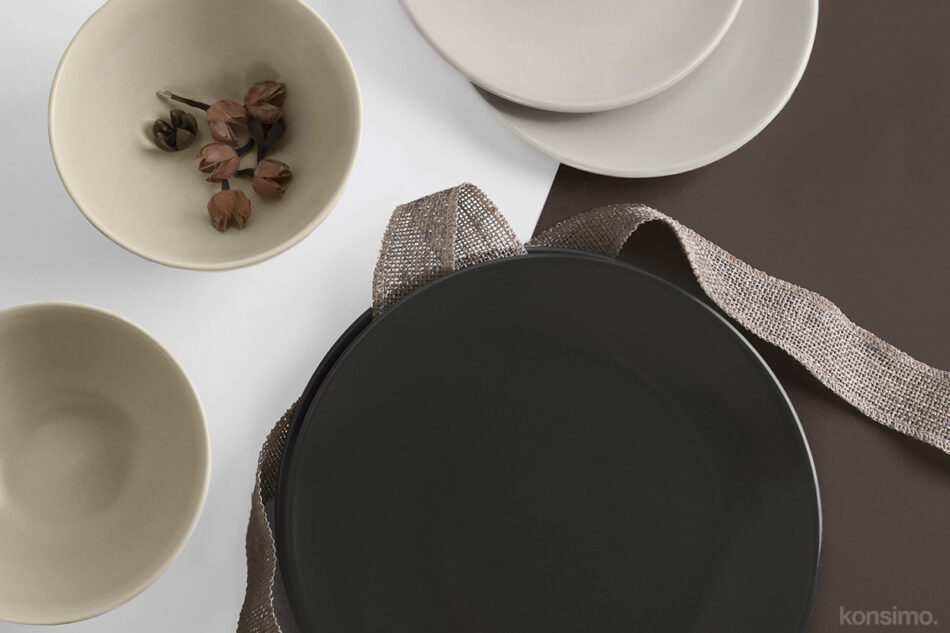 ACERNO Talerz deserowy beżowy/matowy - zdjęcie 3