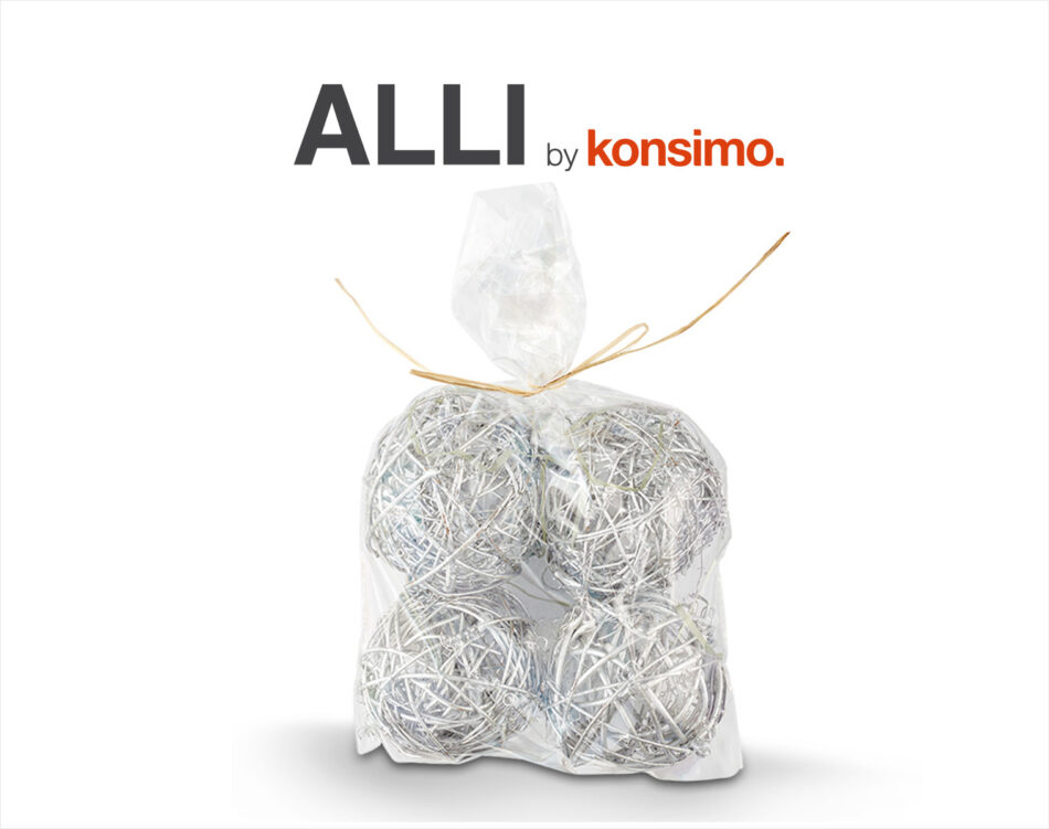 ALLI Kule dekoracyjne srebrny - zdjęcie 1