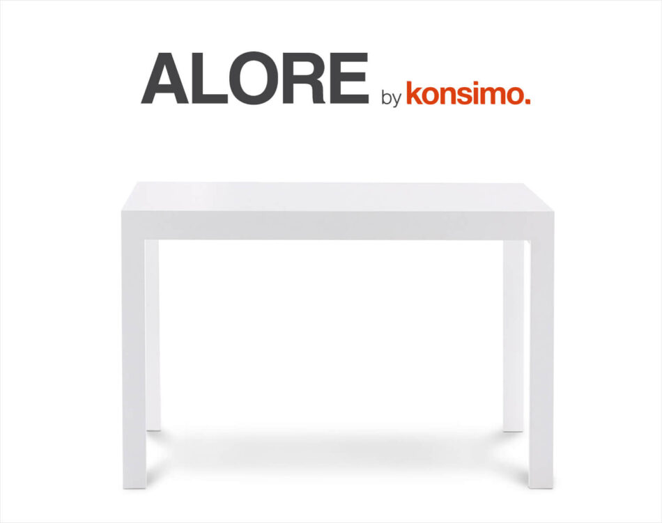 ALORE Stół biały/biały perłowy - zdjęcie 3