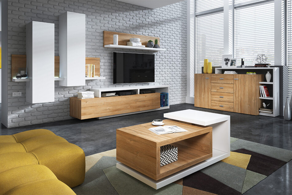 BOTA Stolik kawowy dąb naturalny/biały - zdjęcie 1