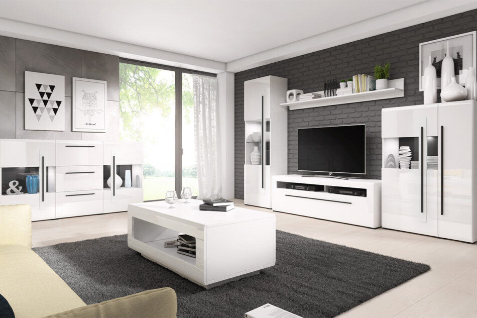 TULSA Stół biały połysk - zdjęcie 1