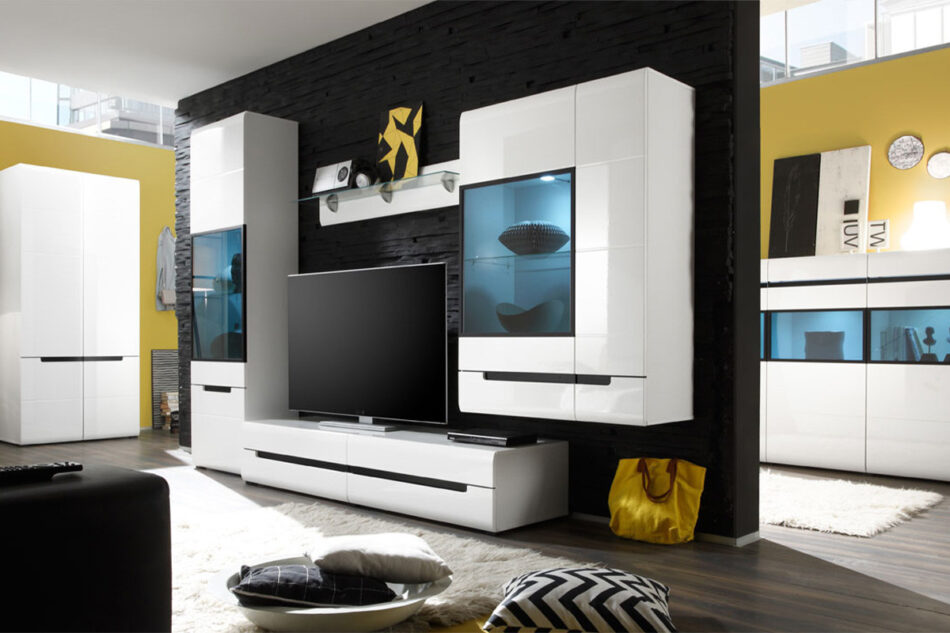 HEKTOR Komoda biały połysk - zdjęcie 2