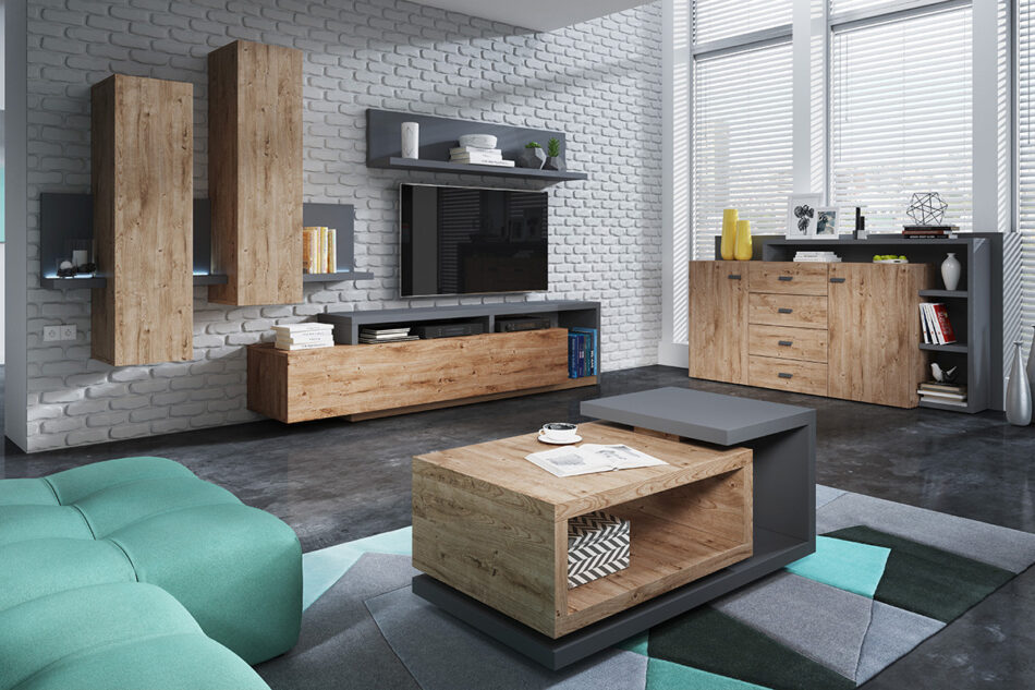 BOTA Szafka wisząca dąb sonoma/antracytowy - zdjęcie 1