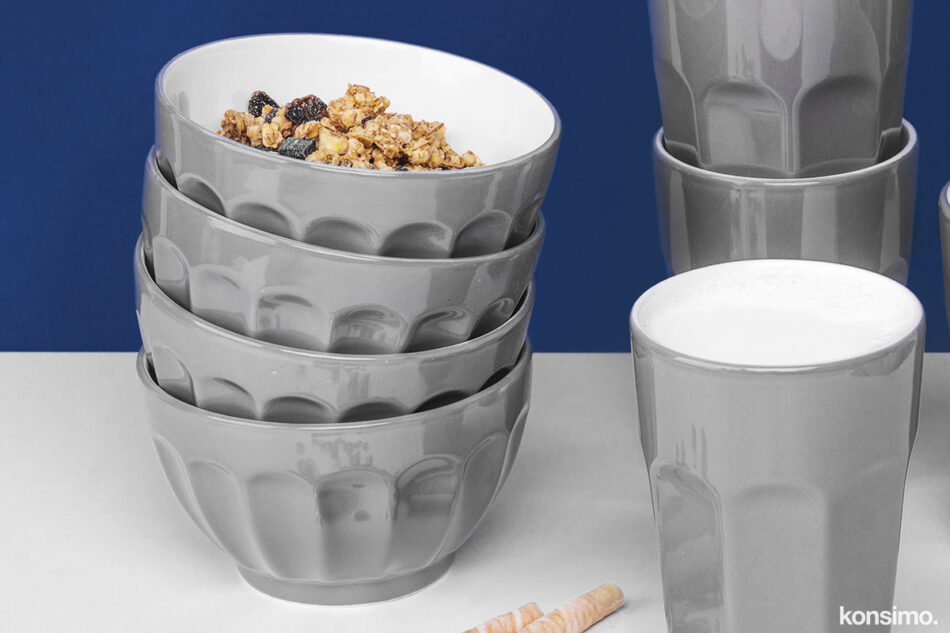 CAMPI Kubek szary/biały - zdjęcie 2